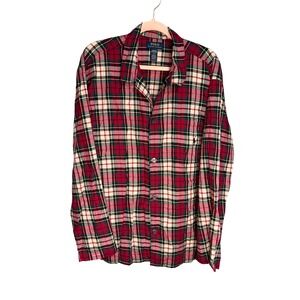 Polo Ralph‎ Lauren Plaid Flannel Sleep Shirt L NWOT | Holiday Cozy Cotton